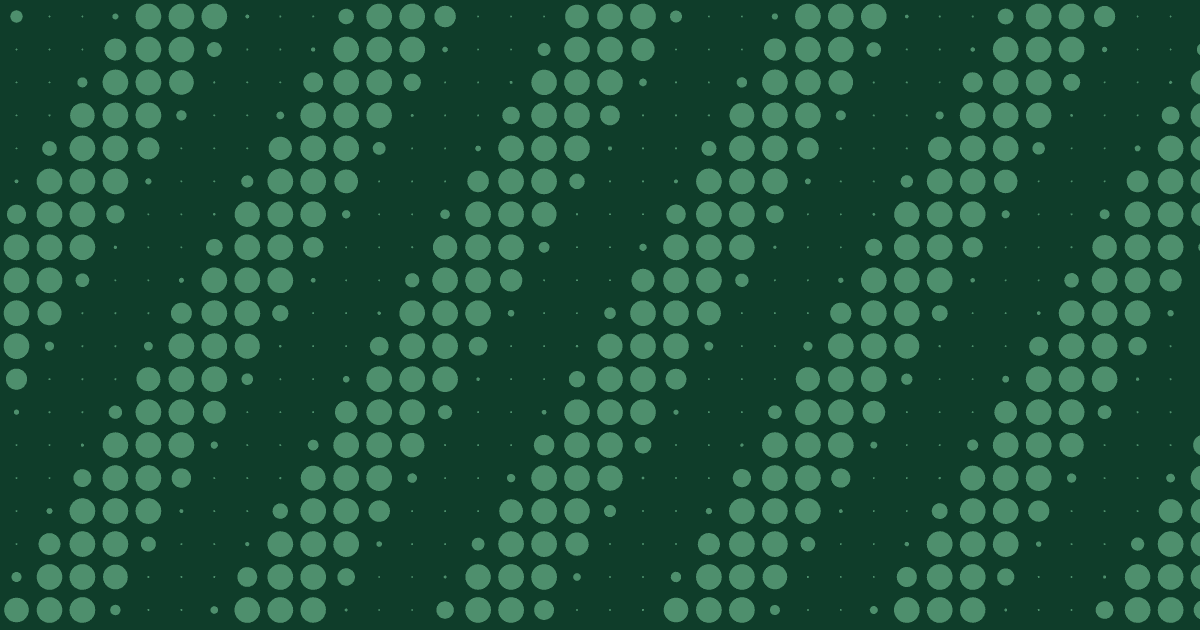 Abstract cover, forest green background with diagonal bands of dots