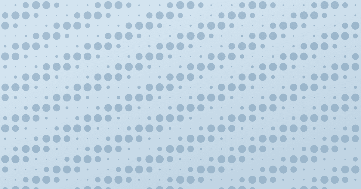 Abstract cover, softly graded sky blue background with a wave of dots changing size
